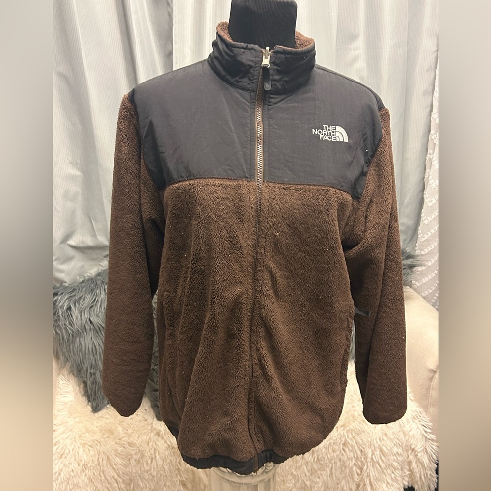 50% off w❤️NorthFace Girls Brown Fleece Jacket Size XL